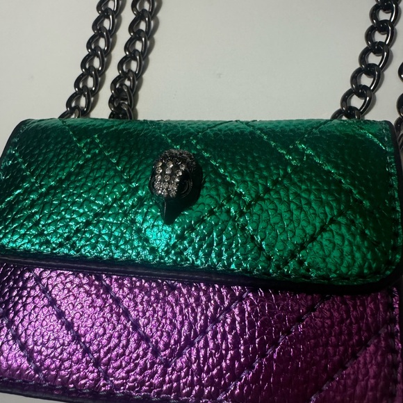 NWOT Kurt Geiger Green and Purple Crossbody Bag - Picture 2 of 11